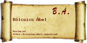Bölcsics Ábel névjegykártya